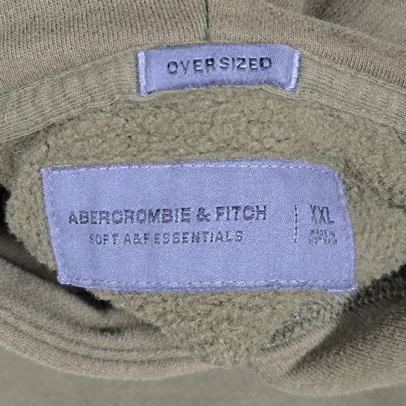 Abercrombie & Fitch Soft A&F Essentials Olive Green Thick Hoodie Mens Size XXL - Picture 6 of 10